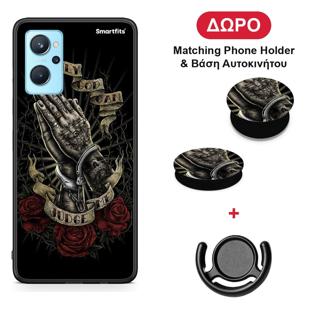 Judge By God - Realme 9i θήκη + Δώρο Phone Holder & Βάση Αυτοκινήτου