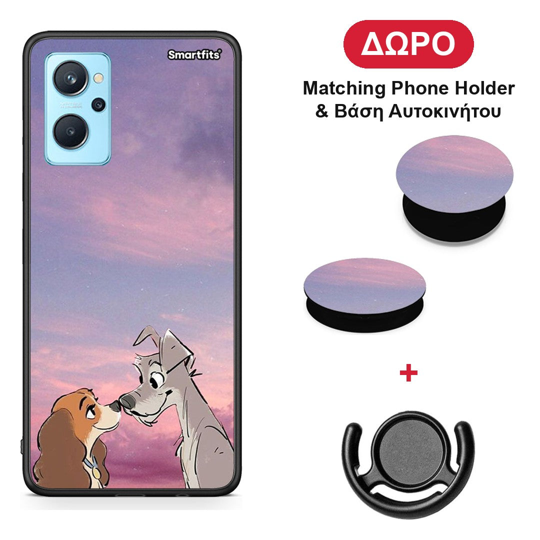 Lady And Tramp - Realme 9i θήκη + Δώρο Phone Holder & Βάση Αυτοκινήτου