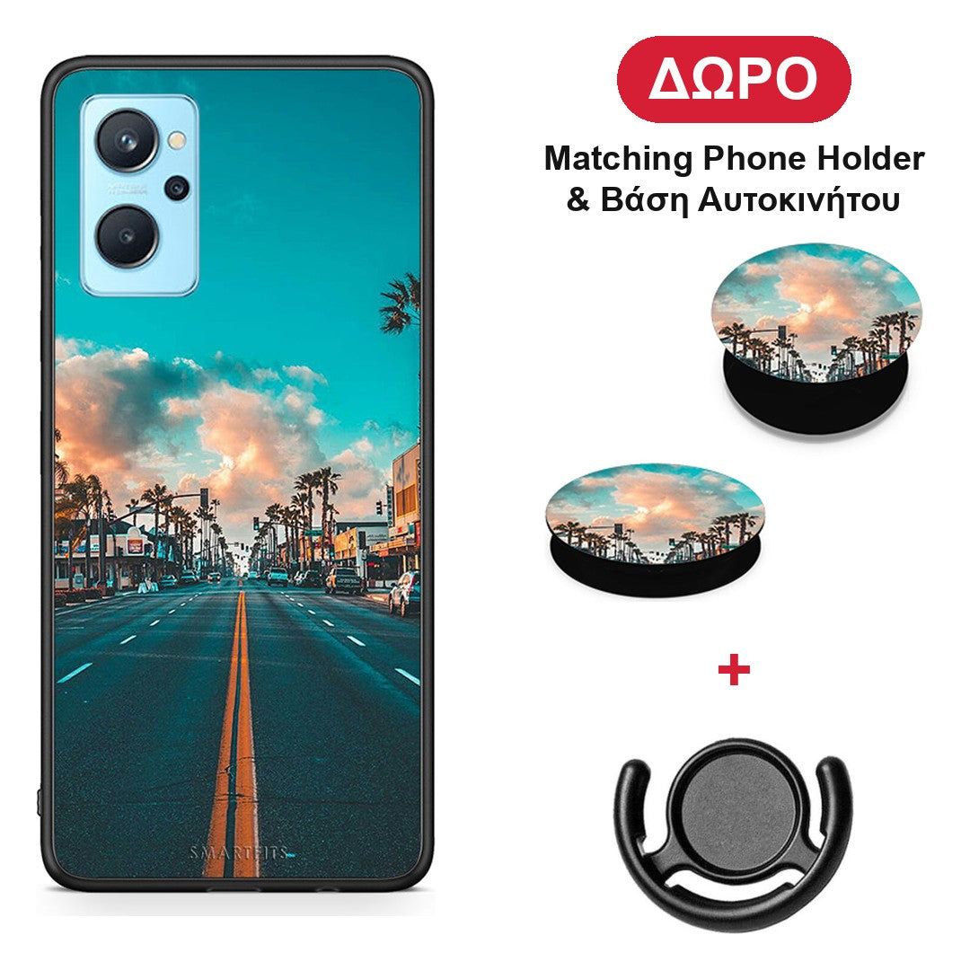 Landscape City - Realme 9i θήκη + Δώρο Phone Holder & Βάση Αυτοκινήτου