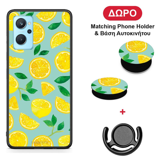 Lemons - Realme 9i θήκη + Δώρο Phone Holder & Βάση Αυτοκινήτου