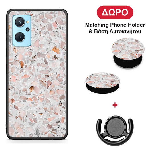 Marble Terrazzo - Realme 9i θήκη + Δώρο Phone Holder & Βάση Αυτοκινήτου