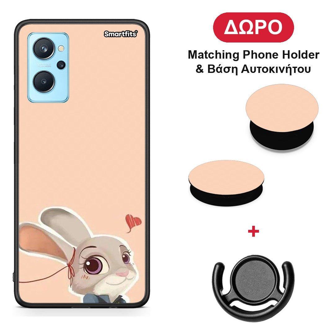 Nick Wilde And Judy Hopps Love 2 - Realme 9i θήκη + Δώρο Phone Holder & Βάση Αυτοκινήτου