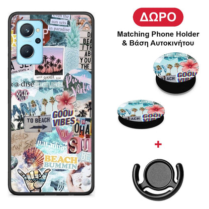 Summer Vibes - Realme 9i θήκη + Δώρο Phone Holder & Βάση Αυτοκινήτου