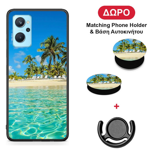 Tropical Vibes - Realme 9i θήκη + Δώρο Phone Holder & Βάση Αυτοκινήτου