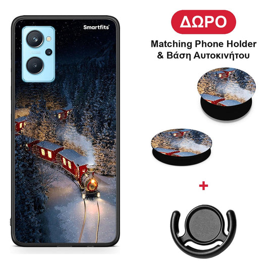 Xmas Train - Realme 9i θήκη + Δώρο Phone Holder & Βάση Αυτοκινήτου