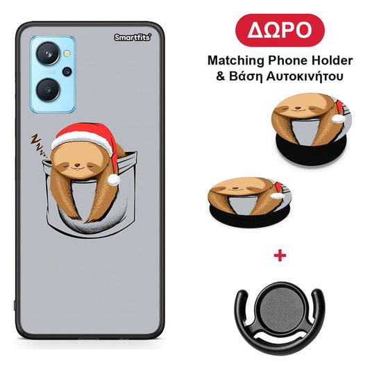 Xmas Zzzz - Realme 9i θήκη + Δώρο Phone Holder & Βάση Αυτοκινήτου