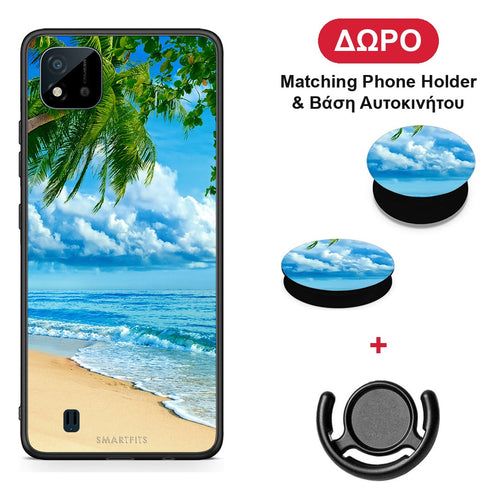 Beautiful Beach - Realme C11 2021 / C20 θήκη + Δώρο Phone Holder & Βάση Αυτοκινήτου
