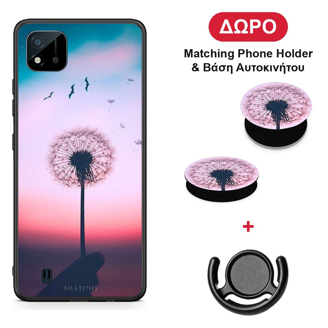 Boho Wish - Realme C11 2021 / C20 θήκη + Δώρο Phone Holder & Βάση Αυτοκινήτου