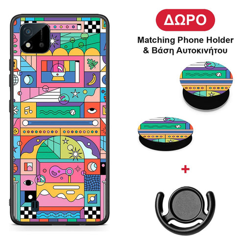Bubbles Soap - Realme C11 2021 / C20 θήκη + Δώρο Phone Holder & Βάση Αυτοκινήτου
