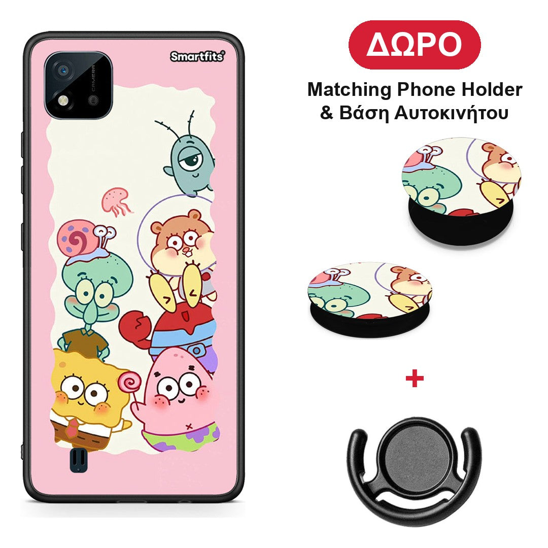 Cute Companion - Realme C11 2021 / C20 θήκη + Δώρο Phone Holder & Βάση Αυτοκινήτου