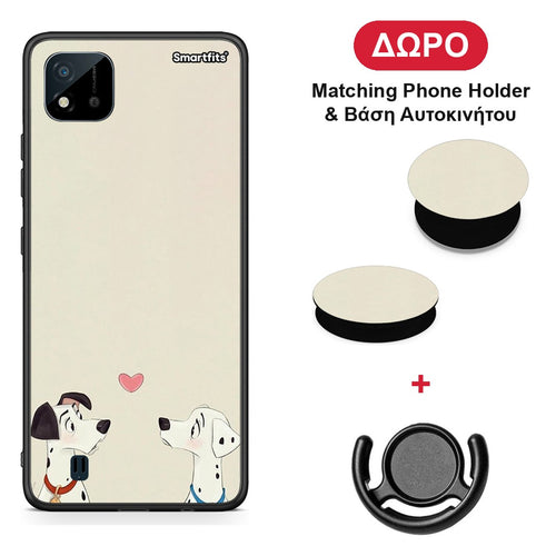 Dalmatians Love - Realme C11 2021 / C20 θήκη + Δώρο Phone Holder & Βάση Αυτοκινήτου