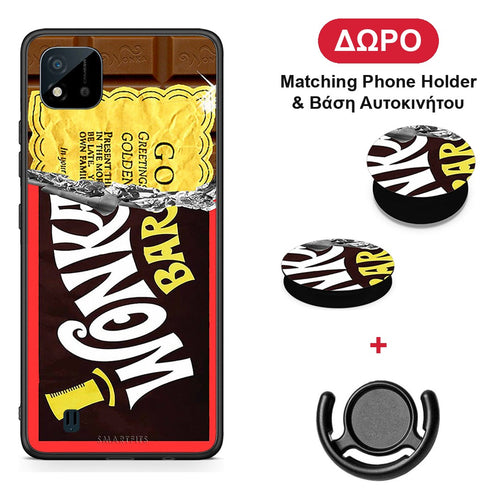 Golden Ticket - Realme C11 2021 / C20 θήκη + Δώρο Phone Holder & Βάση Αυτοκινήτου