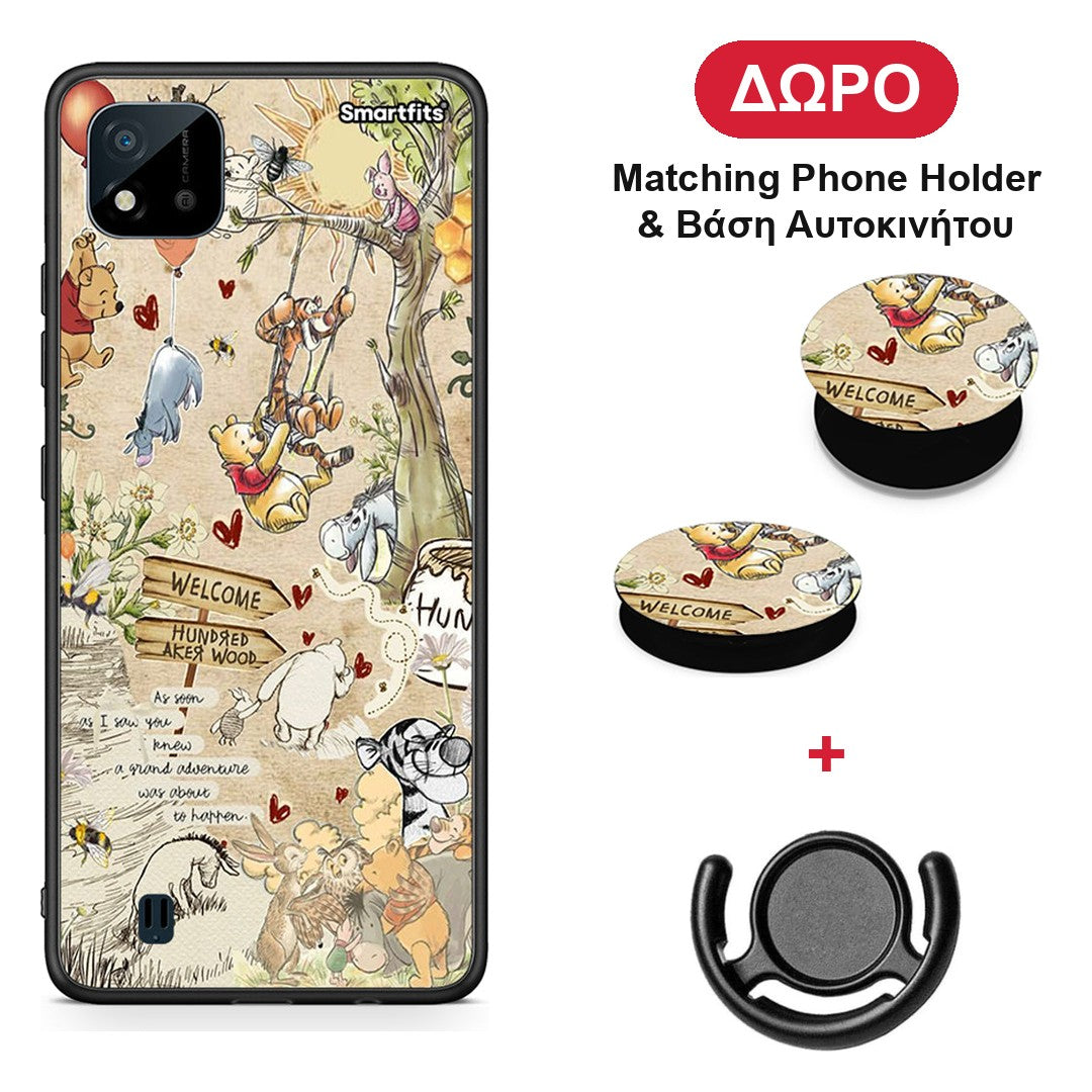 Happy Friends - Realme C11 2021 / C20 θήκη + Δώρο Phone Holder & Βάση Αυτοκινήτου