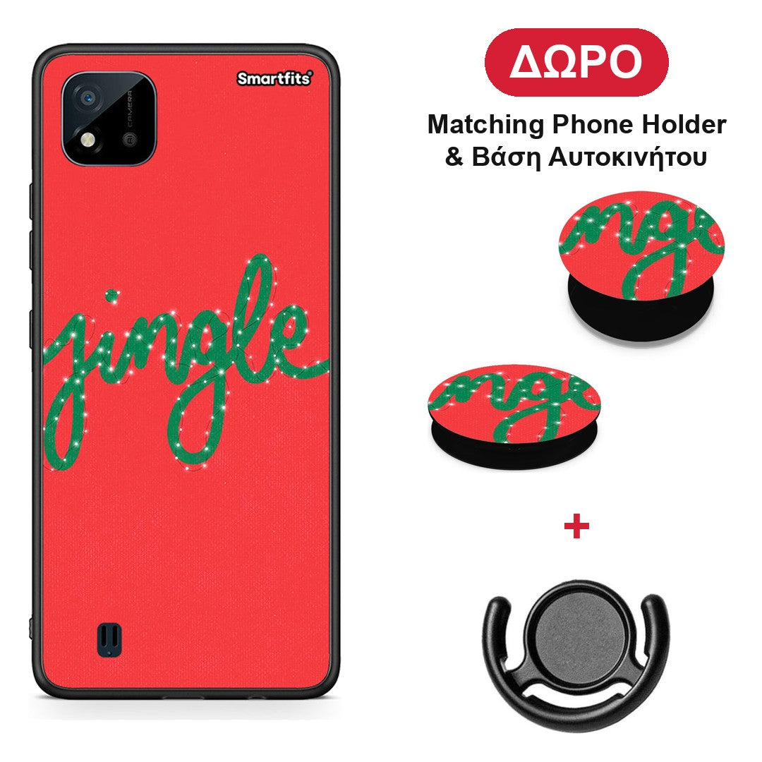 Jingle Xmas - Realme C11 2021 / C20 θήκη + Δώρο Phone Holder & Βάση Αυτοκινήτου