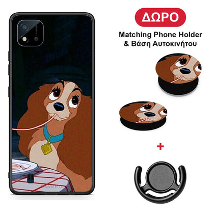 Lady And Tramp 2 - Realme C11 2021 / C20 θήκη + Δώρο Phone Holder & Βάση Αυτοκινήτου