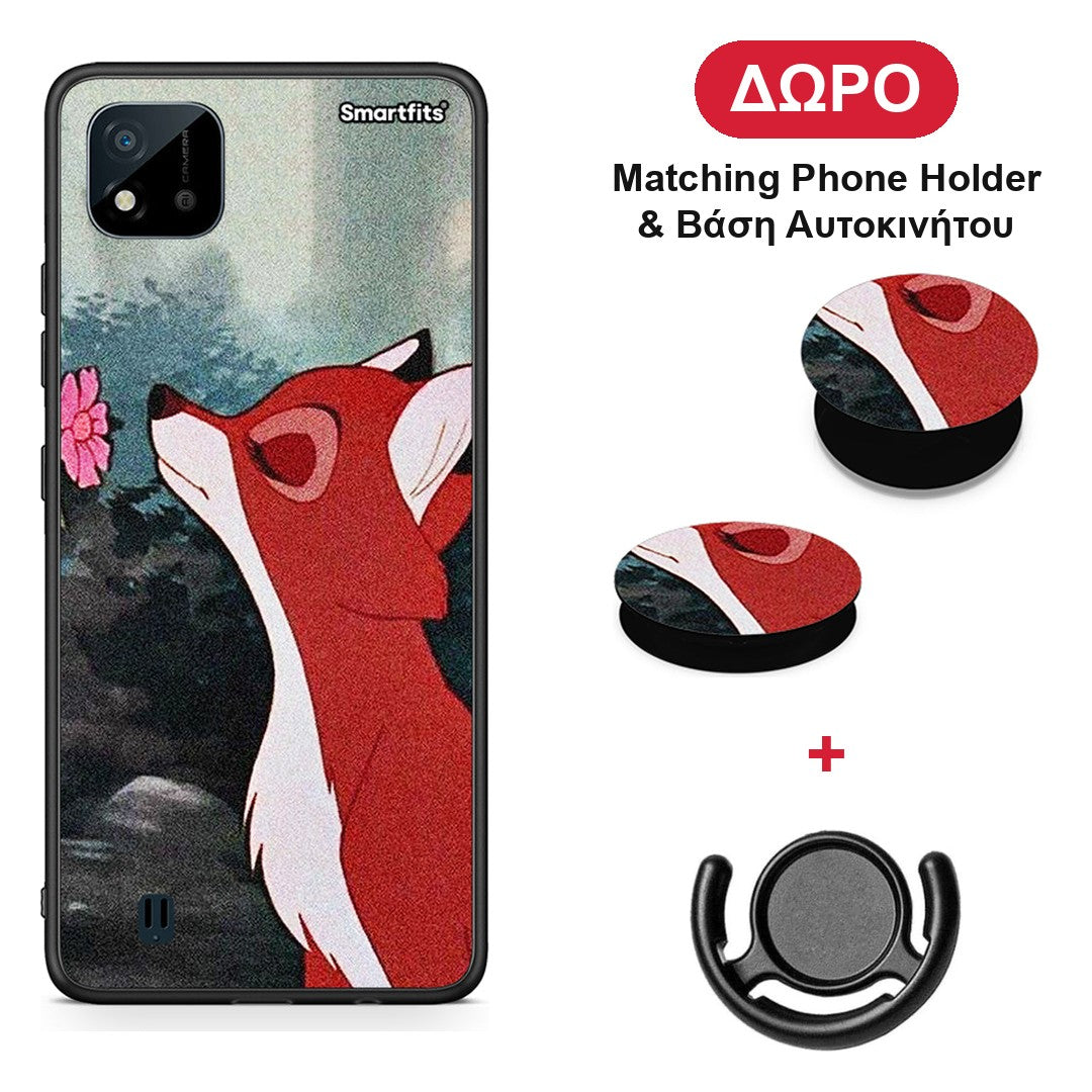 Tod And Vixey Love 2 - Realme C11 2021 / C20 θήκη + Δώρο Phone Holder & Βάση Αυτοκινήτου