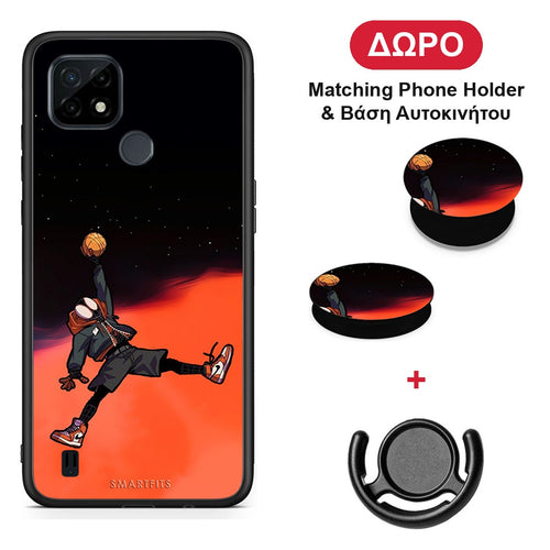 Basketball Hero - Realme C21 θήκη + Δώρο Phone Holder & Βάση Αυτοκινήτου