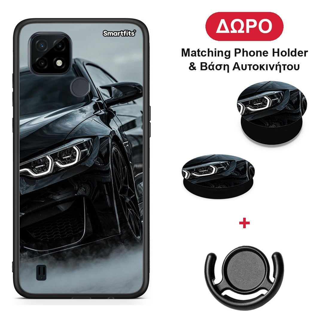 Black BMW - Realme C21 θήκη + Δώρο Phone Holder & Βάση Αυτοκινήτου