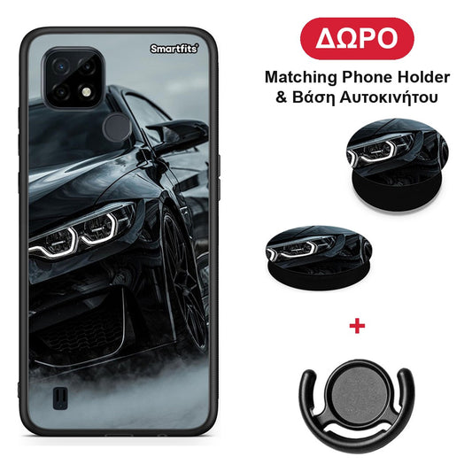 Black BMW - Realme C21 θήκη + Δώρο Phone Holder & Βάση Αυτοκινήτου