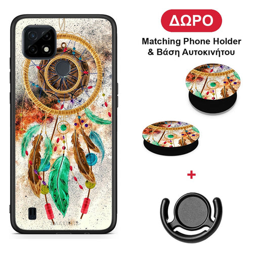Boho DreamCatcher - Realme C21 θήκη + Δώρο Phone Holder & Βάση Αυτοκινήτου