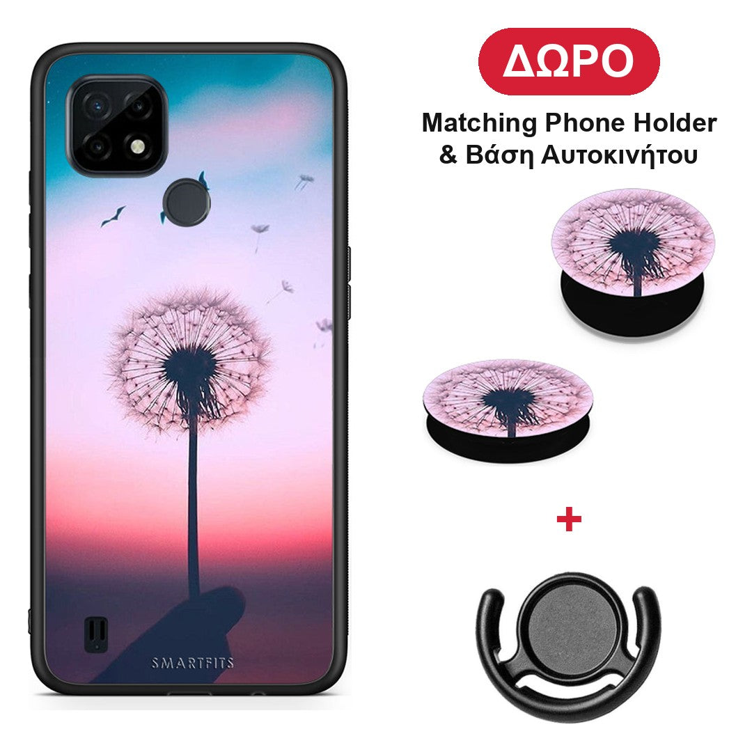 Boho Wish - Realme C21 θήκη + Δώρο Phone Holder & Βάση Αυτοκινήτου