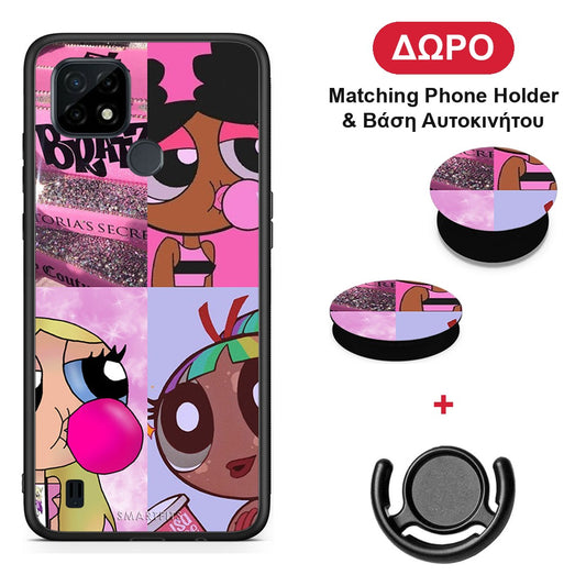Bubble Girls - Realme C21 θήκη + Δώρο Phone Holder & Βάση Αυτοκινήτου
