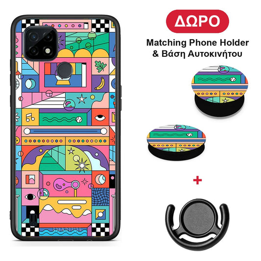 Bubbles Soap - Realme C21 θήκη + Δώρο Phone Holder & Βάση Αυτοκινήτου