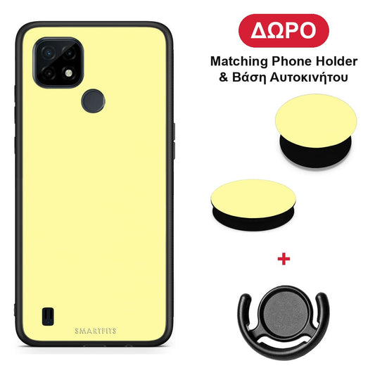 Butter Yellow - Realme C21 θήκη + Δώρο Phone Holder & Βάση Αυτοκινήτου