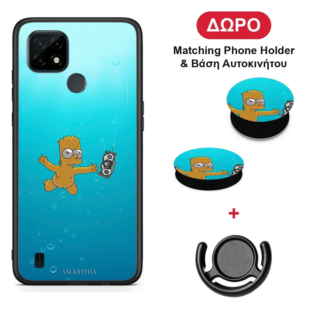Chasing Money - Realme C21 θήκη + Δώρο Phone Holder & Βάση Αυτοκινήτου