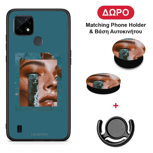 Cry An Ocean - Realme C21 θήκη + Δώρο Phone Holder & Βάση Αυτοκινήτου