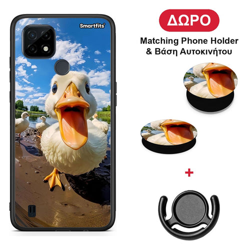 Duck Face - Realme C21 θήκη + Δώρο Phone Holder & Βάση Αυτοκινήτου