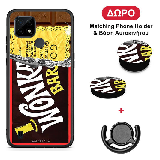 Golden Ticket - Realme C21 θήκη + Δώρο Phone Holder & Βάση Αυτοκινήτου