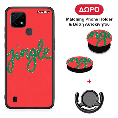Jingle Xmas - Realme C21 θήκη + Δώρο Phone Holder & Βάση Αυτοκινήτου