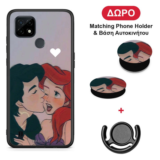 Mermaid Couple - Realme C21 θήκη + Δώρο Phone Holder & Βάση Αυτοκινήτου
