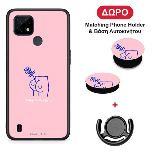 Nice Day - Realme C21 θήκη + Δώρο Phone Holder & Βάση Αυτοκινήτου