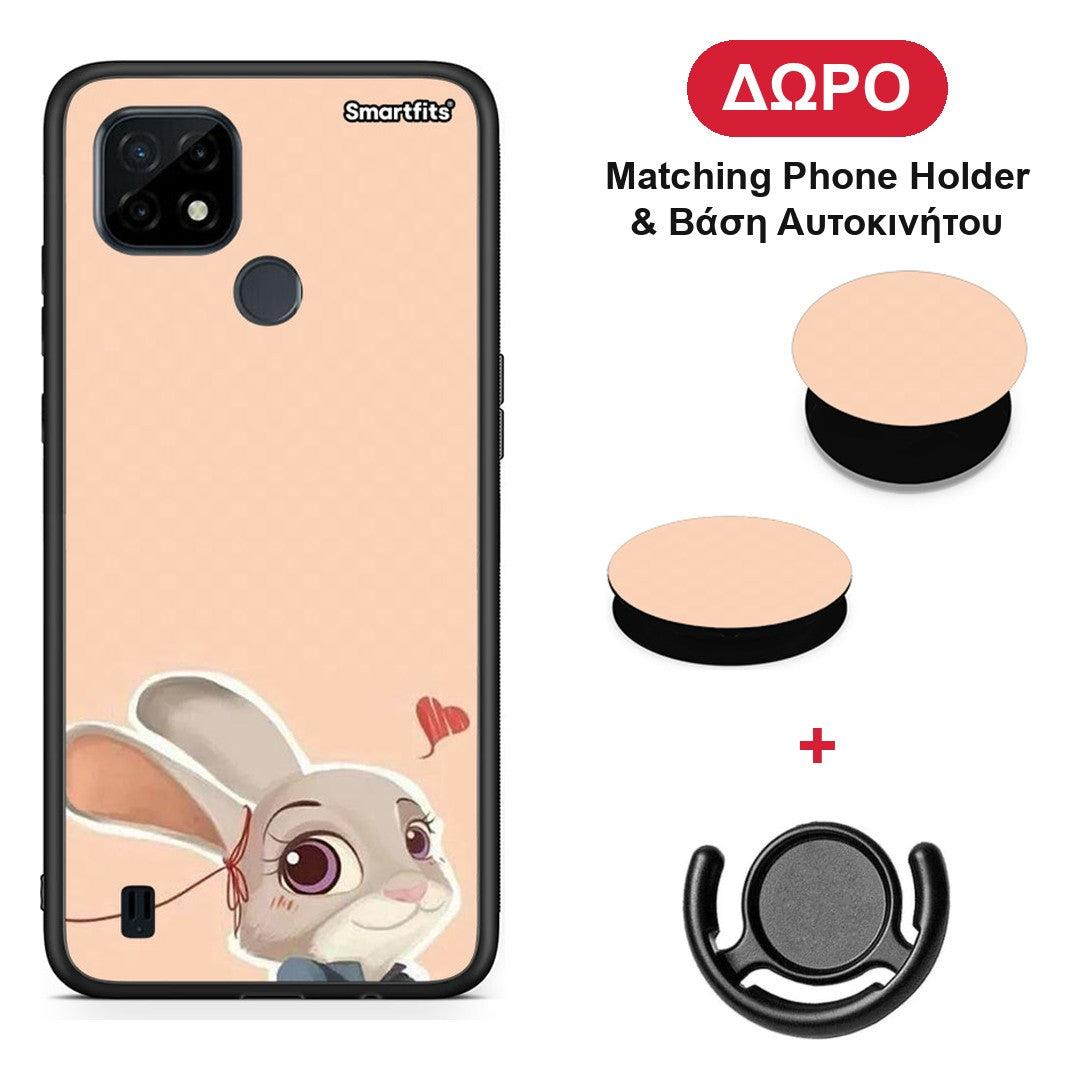 Nick Wilde And Judy Hopps Love 2 - Realme C21 θήκη + Δώρο Phone Holder & Βάση Αυτοκινήτου