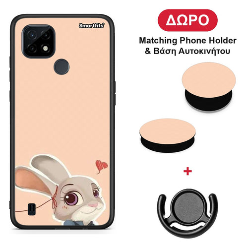 Nick Wilde And Judy Hopps Love 2 - Realme C21 θήκη + Δώρο Phone Holder & Βάση Αυτοκινήτου