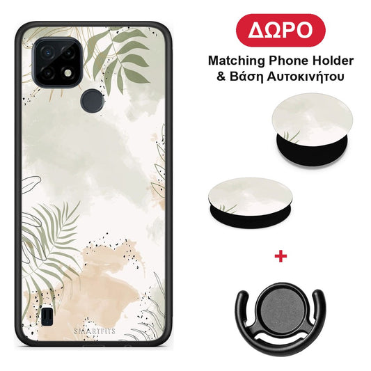 Nude Plants - Realme C21 θήκη + Δώρο Phone Holder & Βάση Αυτοκινήτου