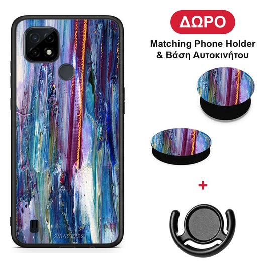 Paint Winter - Realme C21 θήκη + Δώρο Phone Holder & Βάση Αυτοκινήτου