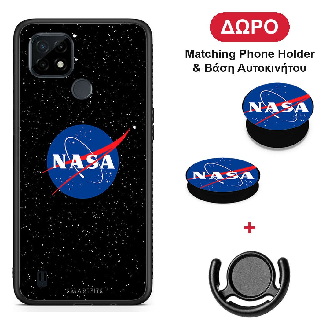 PopArt NASA - Realme C21 θήκη + Δώρο Phone Holder & Βάση Αυτοκινήτου