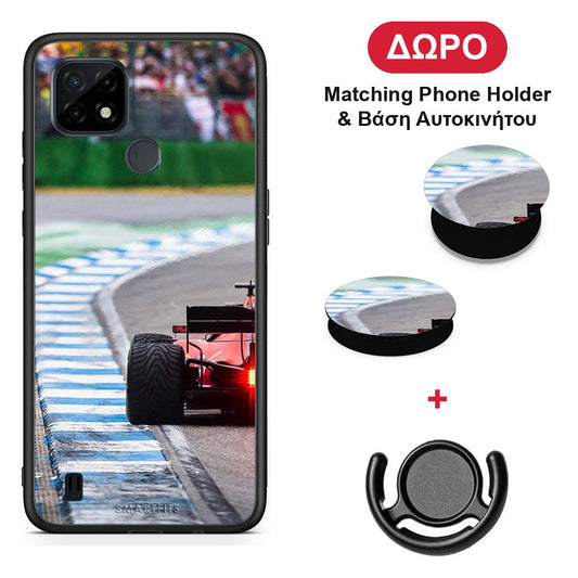 Racing Vibes - Realme C21 θήκη + Δώρο Phone Holder & Βάση Αυτοκινήτου