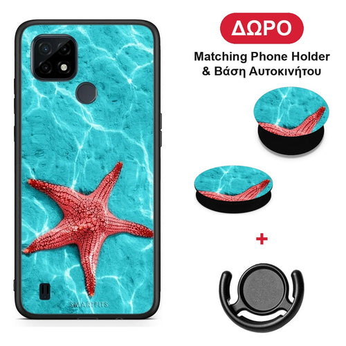 Red Starfish - Realme C21 θήκη + Δώρο Phone Holder & Βάση Αυτοκινήτου