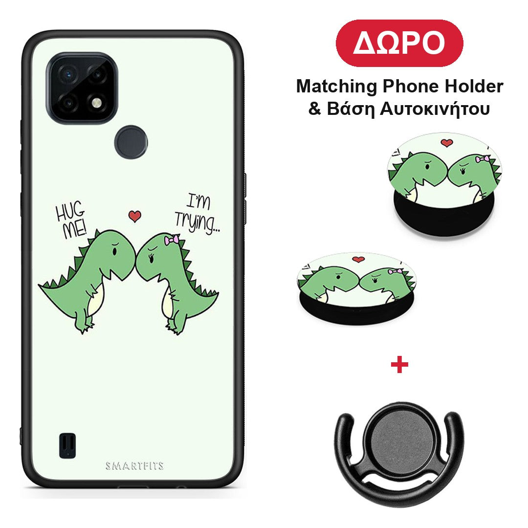 Valentine Rex - Realme C21 θήκη + Δώρο Phone Holder & Βάση Αυτοκινήτου