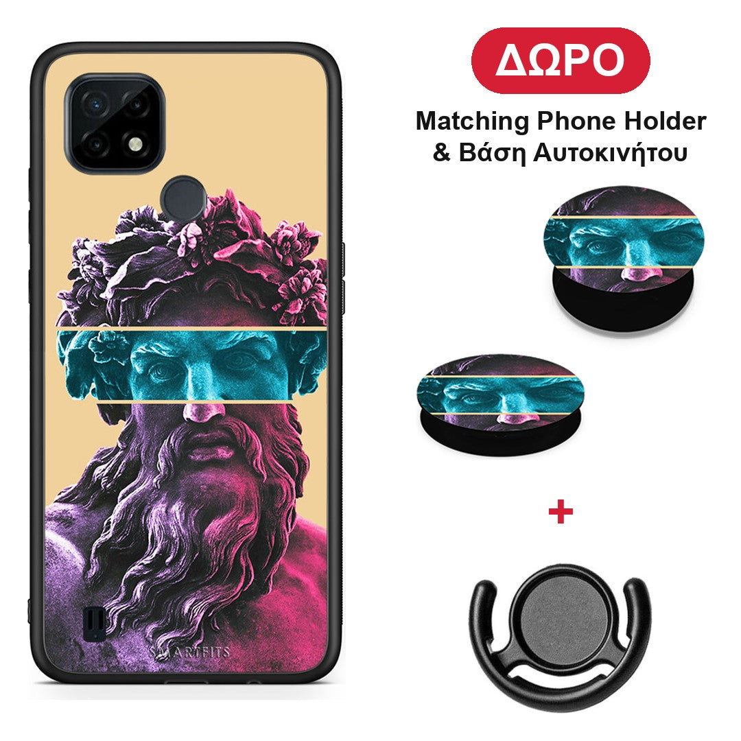 Zeus Art - Realme C21 θήκη + Δώρο Phone Holder & Βάση Αυτοκινήτου