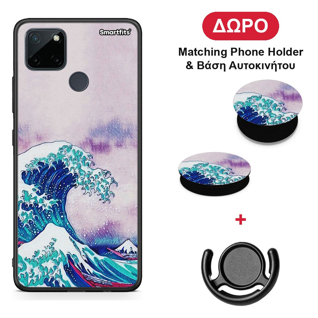 Blue Waves - Realme C21Y / C25Y / 7i (Global) θήκη + Δώρο Phone Holder & Βάση Αυτοκινήτου