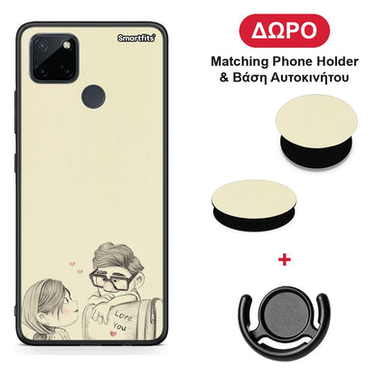 Carl And Ellie - Realme C21Y / C25Y / 7i (Global) θήκη + Δώρο Phone Holder & Βάση Αυτοκινήτου