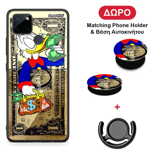 Duck Money - Realme C21Y / C25Y / 7i (Global) θήκη + Δώρο Phone Holder & Βάση Αυτοκινήτου