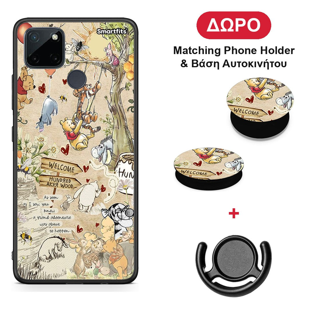 Happy Friends - Realme C21Y / C25Y / 7i (Global) θήκη + Δώρο Phone Holder & Βάση Αυτοκινήτου