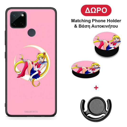 Moon Girl - Realme C21Y / C25Y / 7i (Global) θήκη + Δώρο Phone Holder & Βάση Αυτοκινήτου