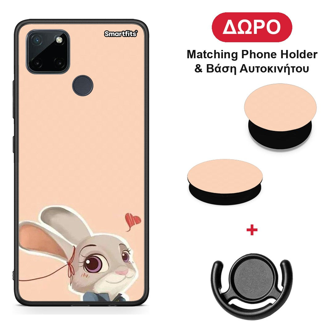 Nick Wilde And Judy Hopps Love 2 - Realme C21Y / C25Y / 7i (Global) θήκη + Δώρο Phone Holder & Βάση Αυτοκινήτου